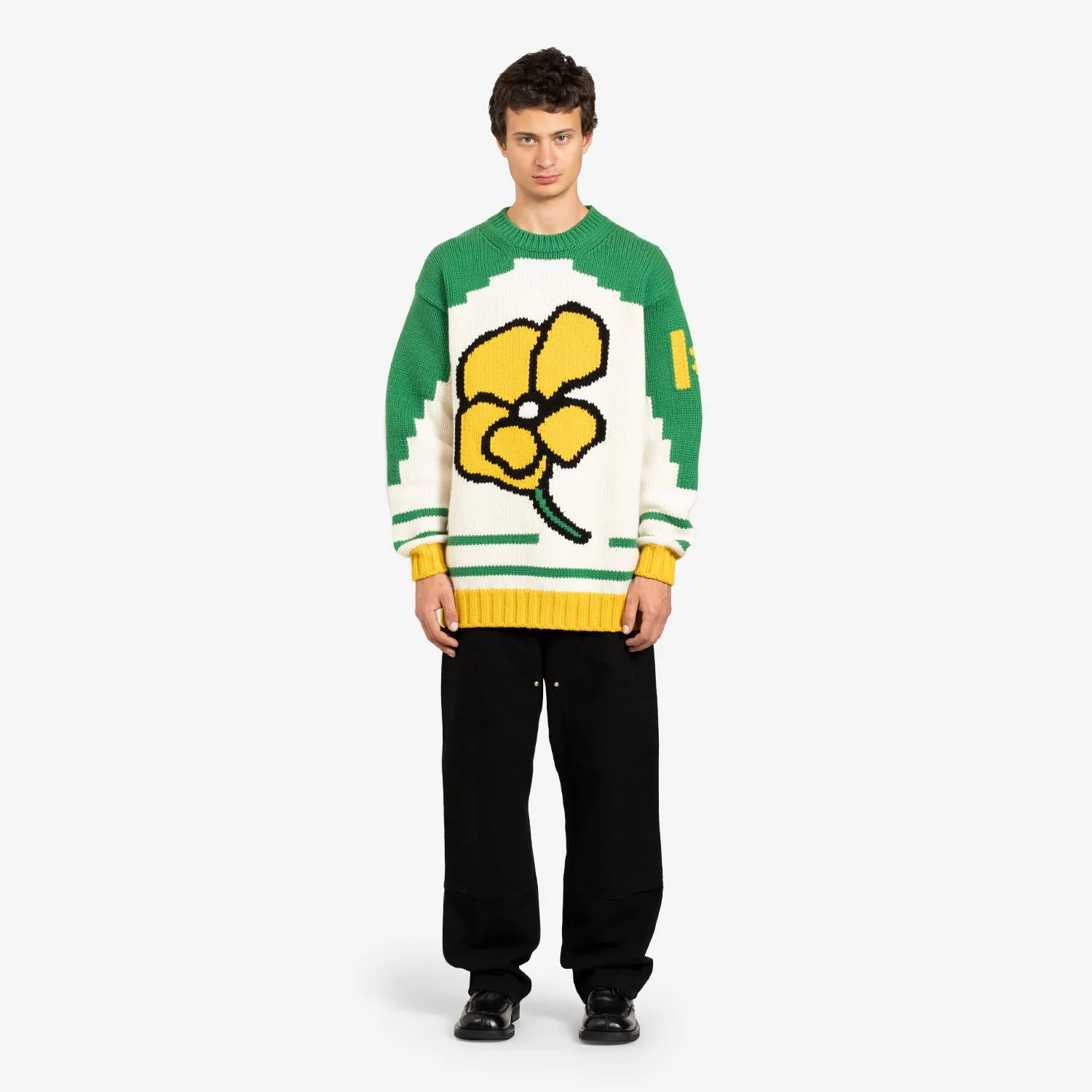 Oversized 'Kenzo Poppy' Jumper Grass Green