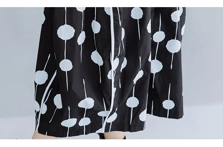 Oversized Polka Dots Shirt Dress
