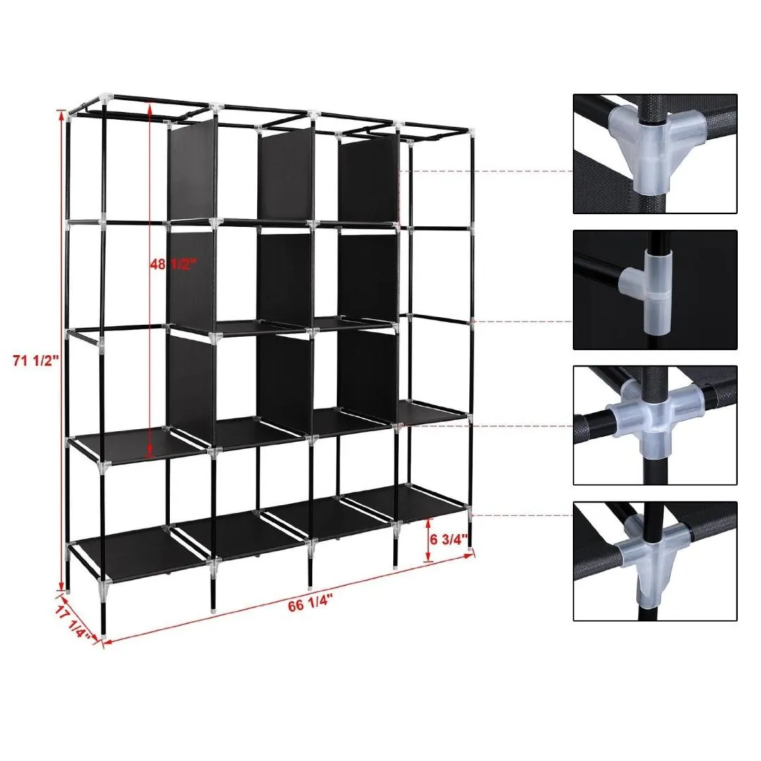 Portable Bedroom Wardrobe Clothes Storage Closet
