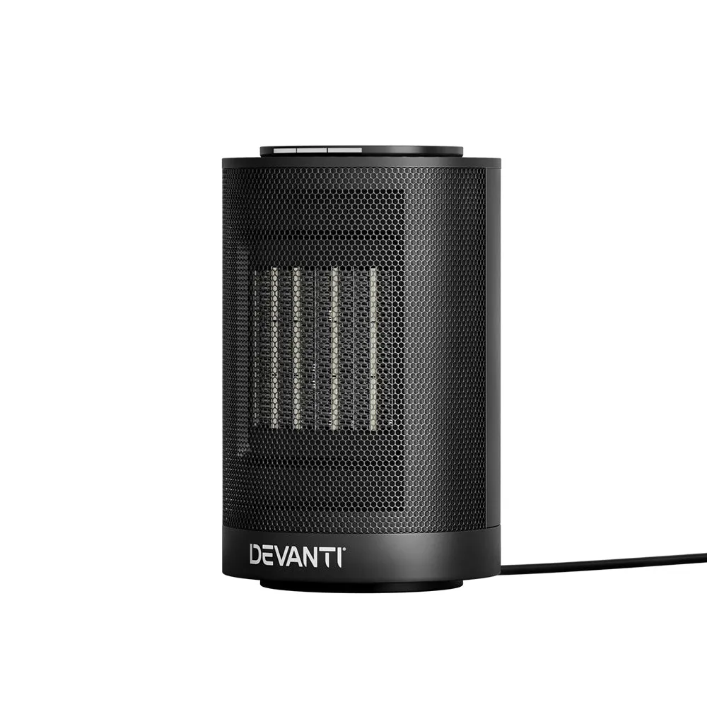 PTC Ceramic Electric Fan Heater w/ LED, Timer - Devanti