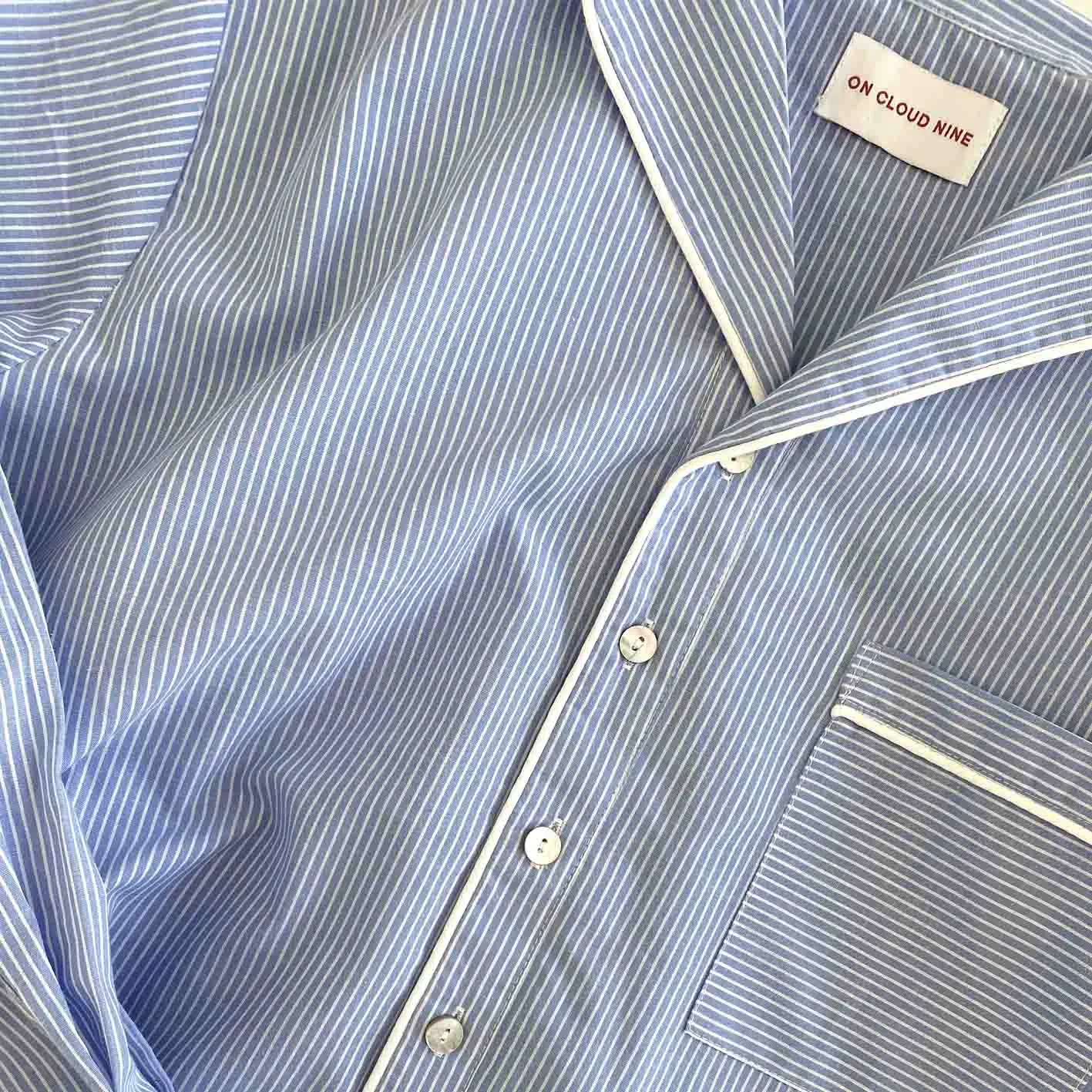 PYJAMAS SHIRT DRESS // BLUE STRIPE