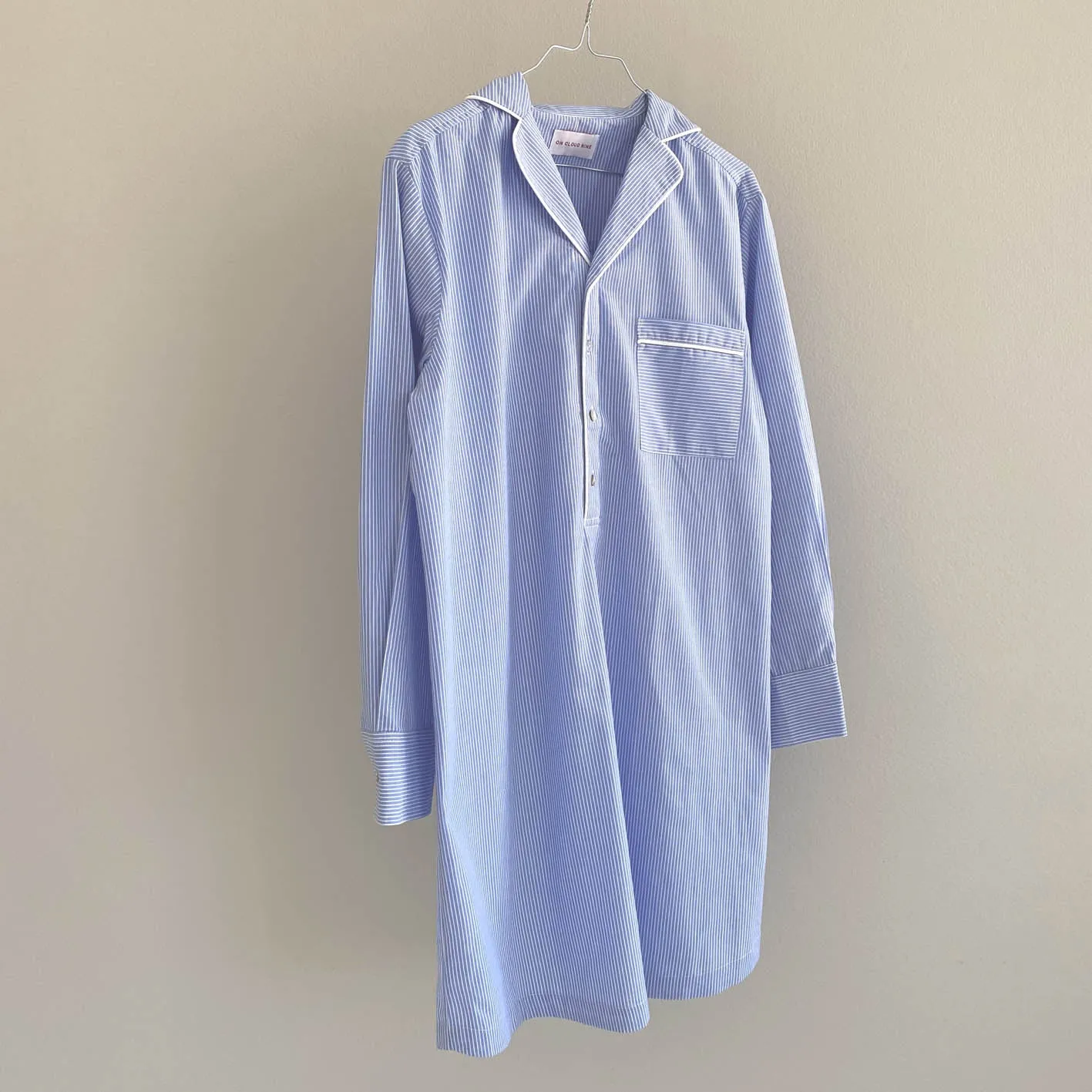PYJAMAS SHIRT DRESS // BLUE STRIPE