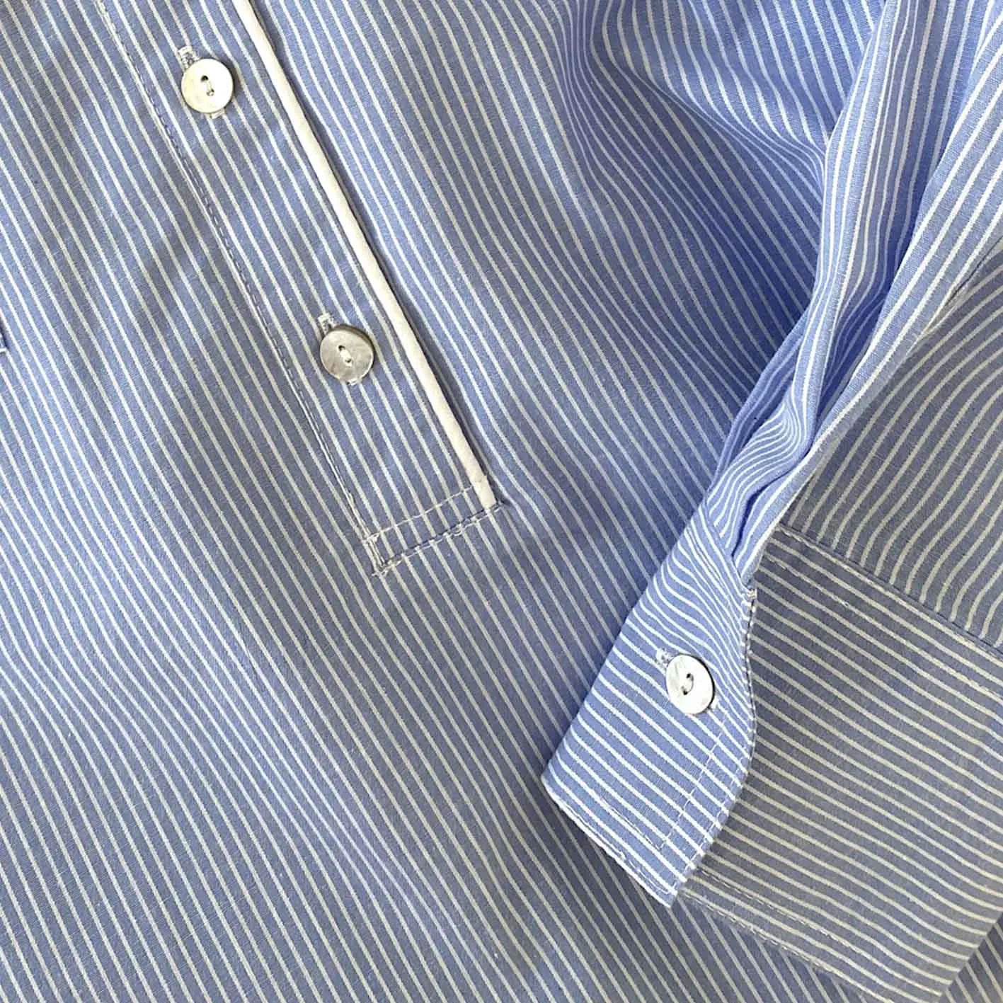 PYJAMAS SHIRT DRESS // BLUE STRIPE