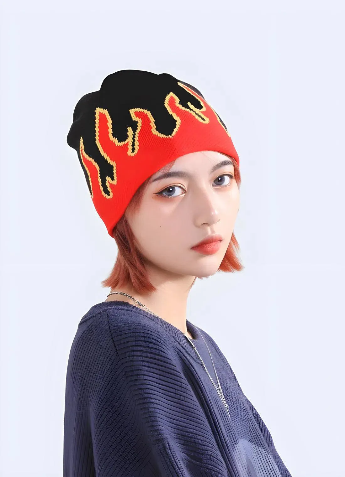 Rosalisse – Rib-knit flame – Beanie