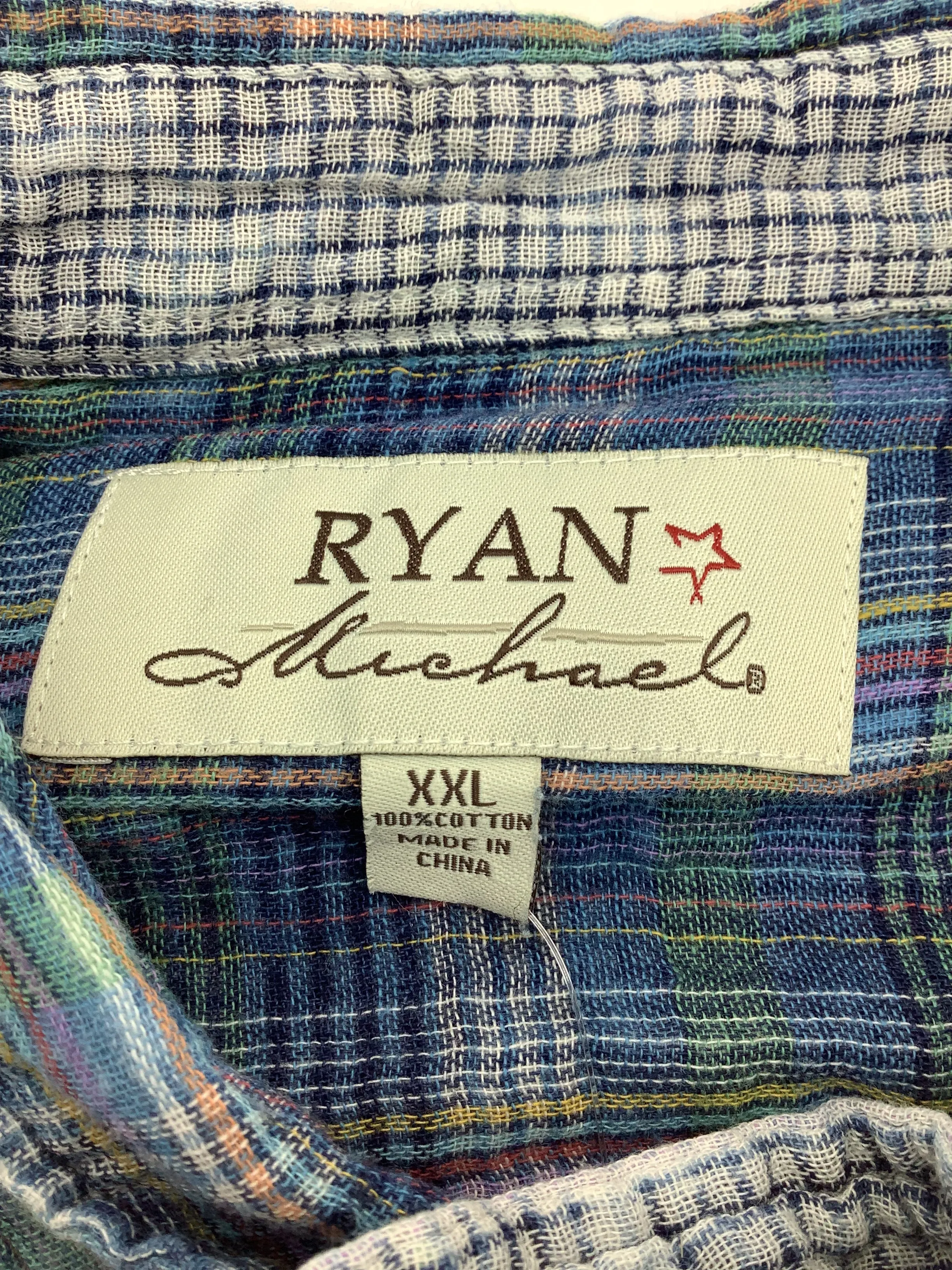 Ryan Michael Long Sleeve Print Shirt Size: XXL