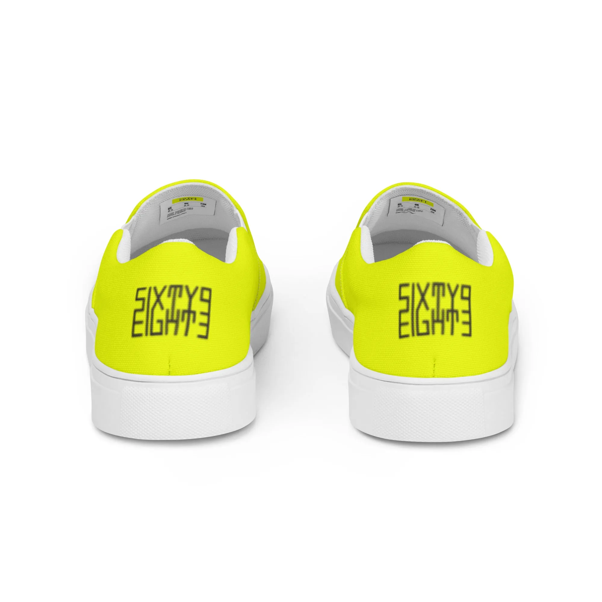 Sixty Eight 93 Logo Black & Lemonade Women's Slip On Shoes