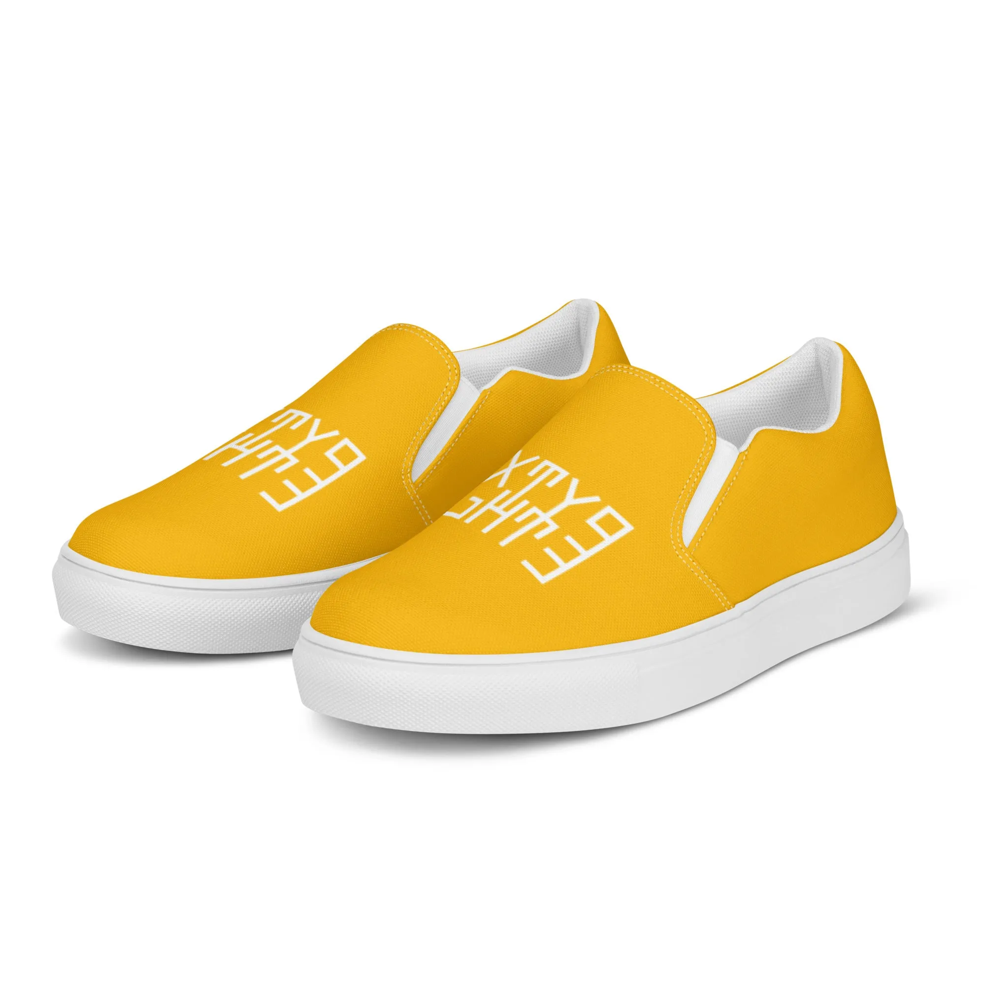 Sixty Eight 93 Logo White & Orange Men's Slip On Shoes