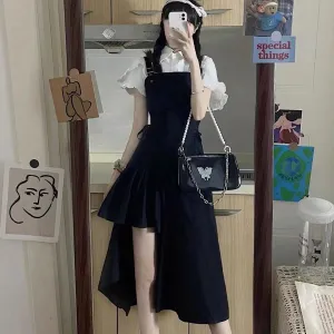 Slim Strap Dress With Shirt