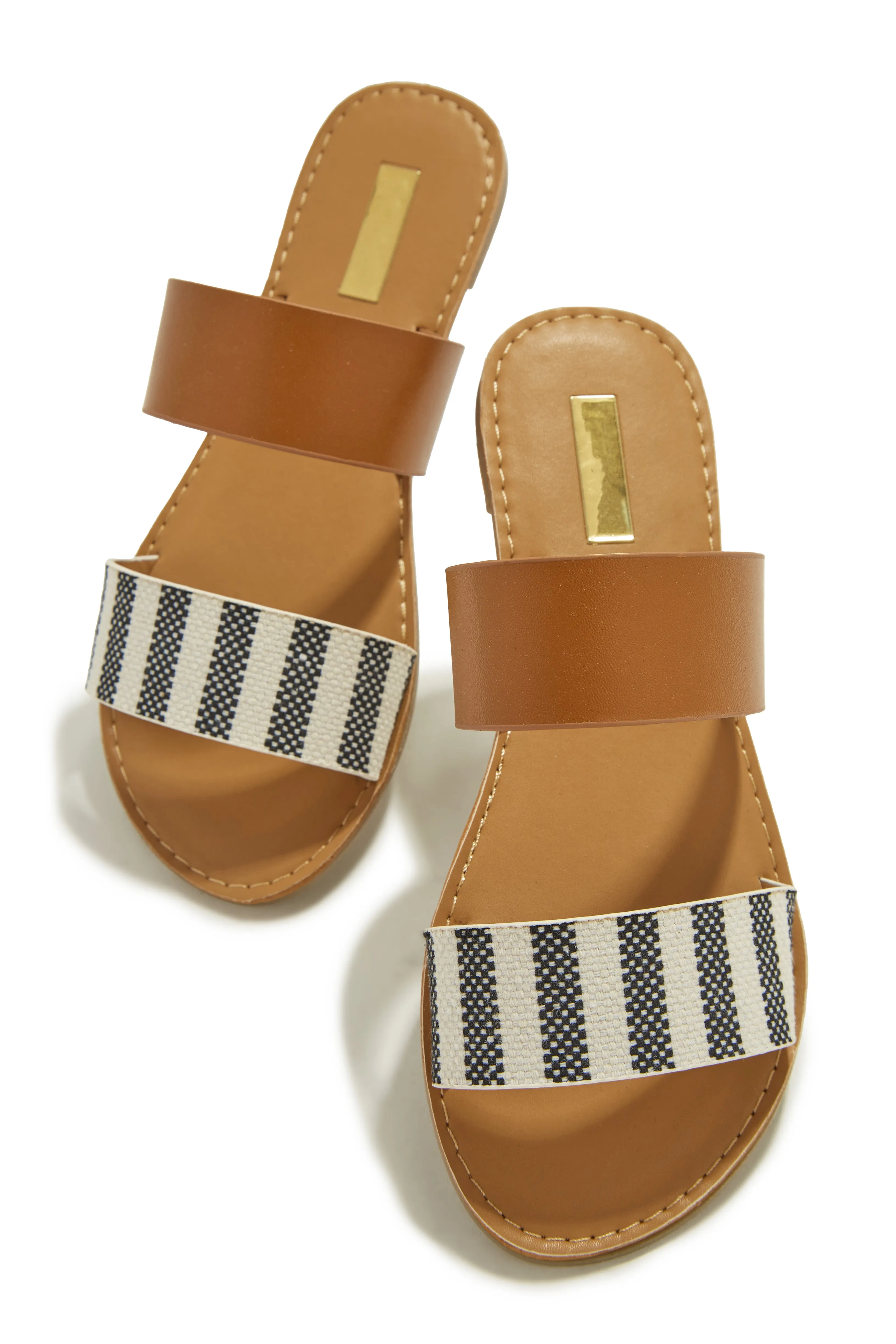 Spring Breaker Flat Slip On Sandals - Tan