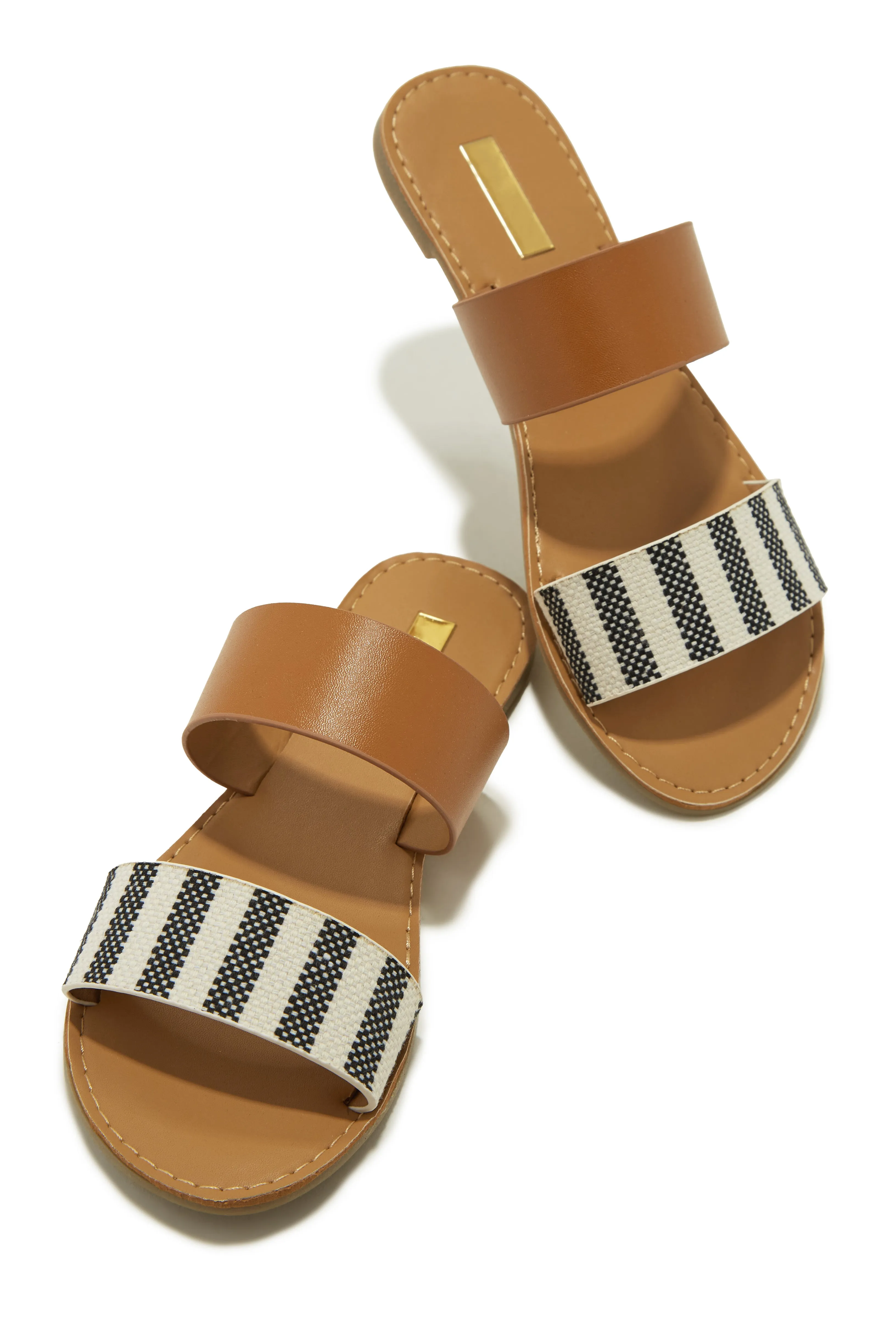 Spring Breaker Flat Slip On Sandals - Tan
