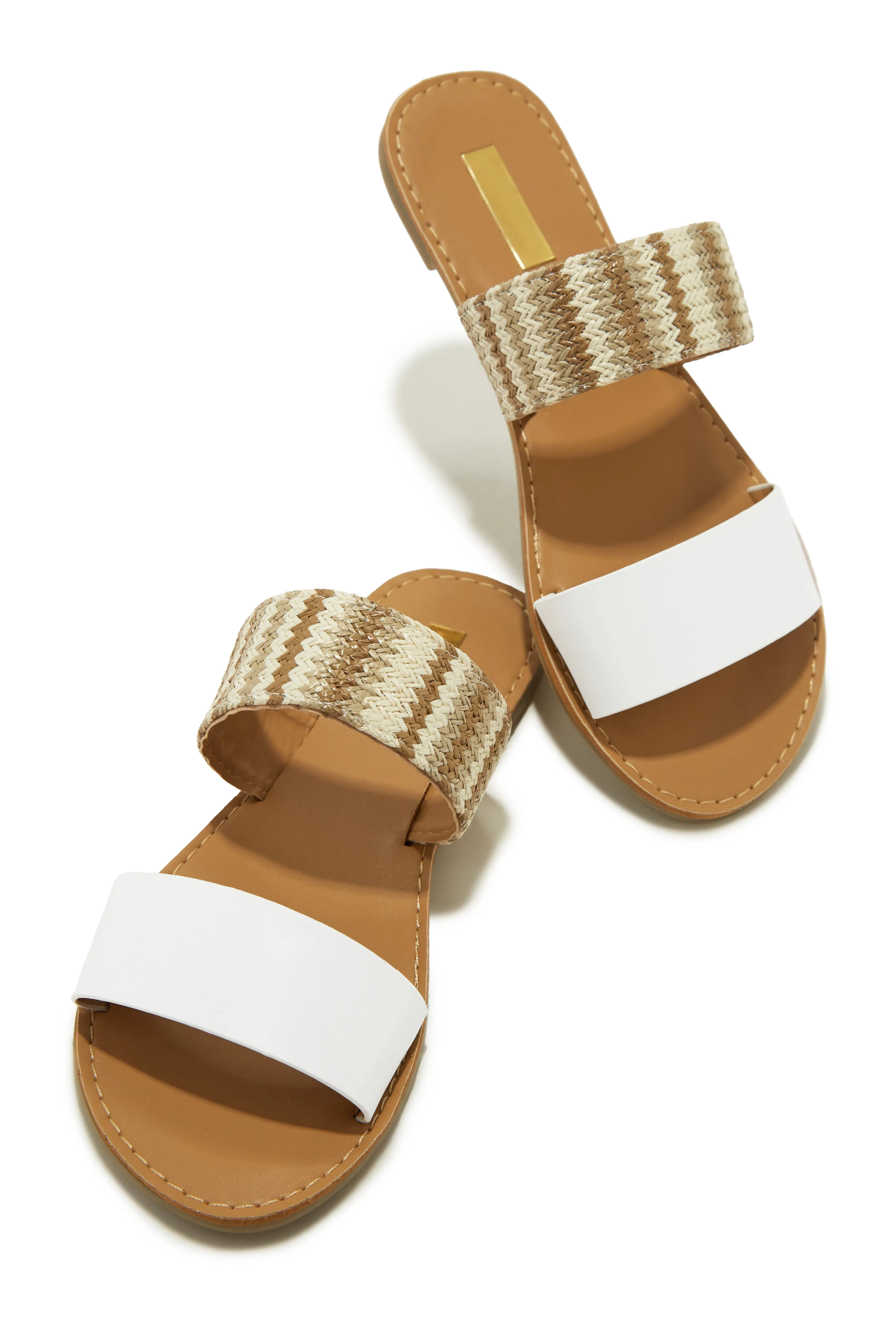 Spring Breaker Flat Slip On Sandals - Tan