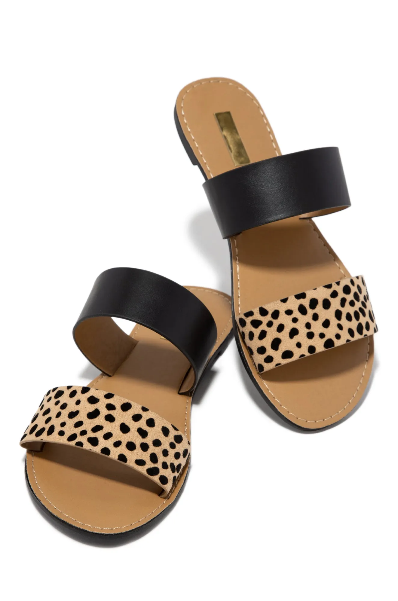 Spring Breaker Flat Slip On Sandals - Tan