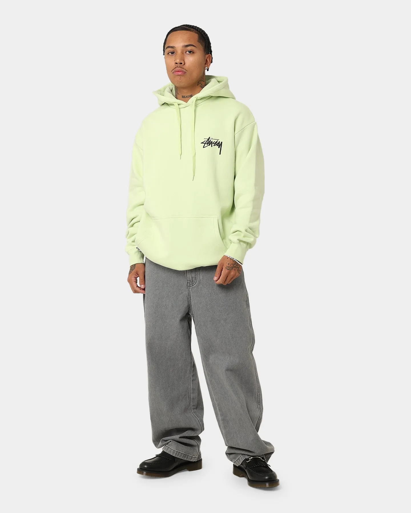 Stussy Fire Dice 50-50 Hoodie Light Green