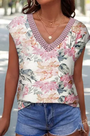Sweet & Sassy Floral Sleeveless Top