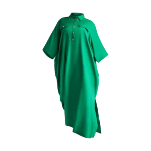 THE STROMBUS SHIRT DRESS-GREEN