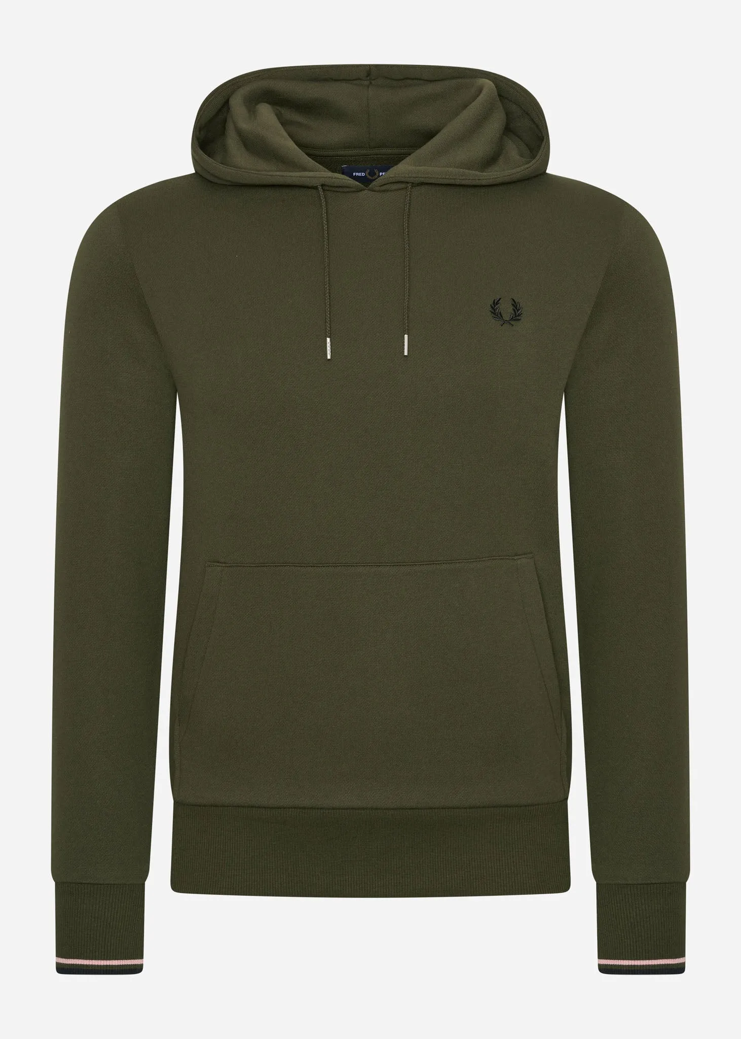 Tipped hooded sweatshirt - hunting green
