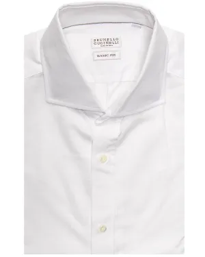 White Spread Collar Dress Shirt